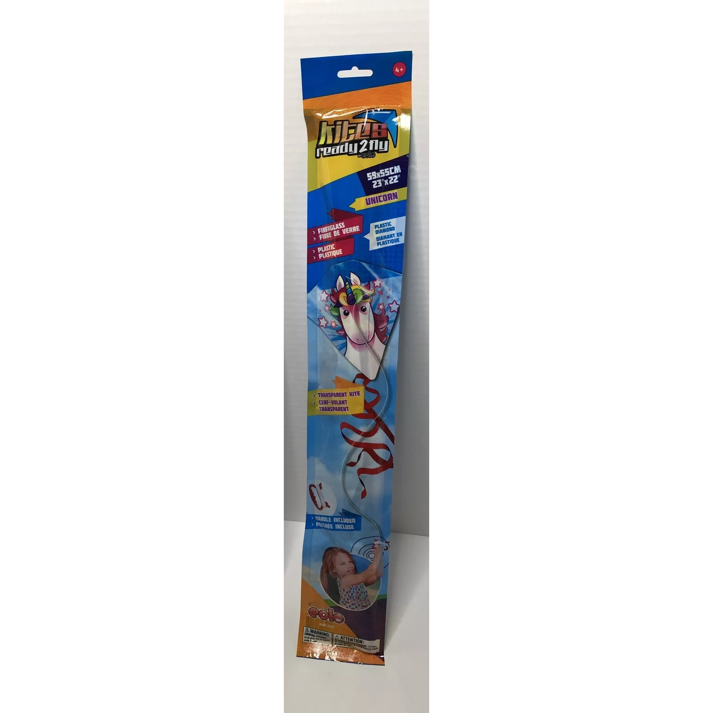 Unicorn Kite 23 Inch Tall Transparent