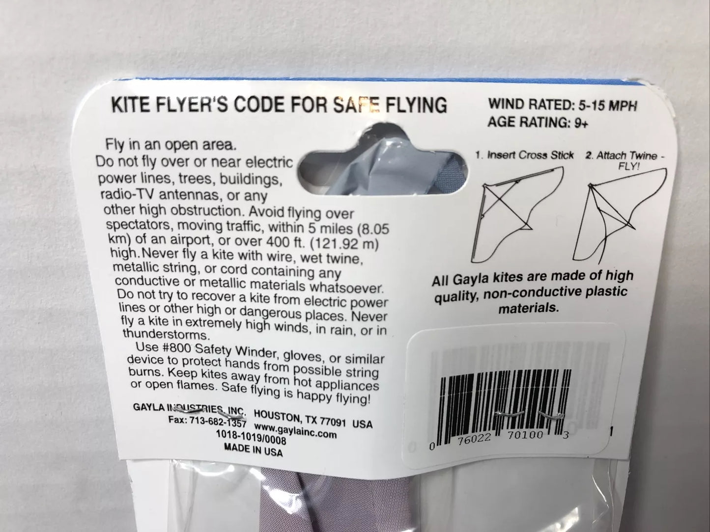 Dino World Kite Gayla Delta 42 Inch Made in USA