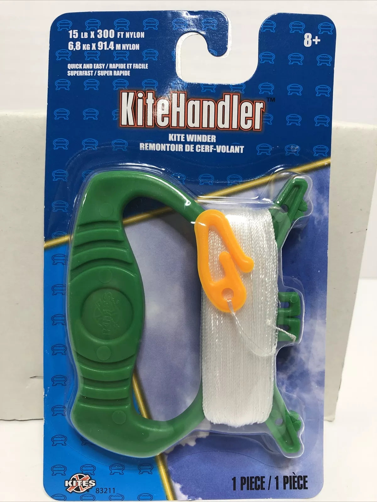 Kite Handle Line and Quik Clip 300 FT 15 LB Nylon