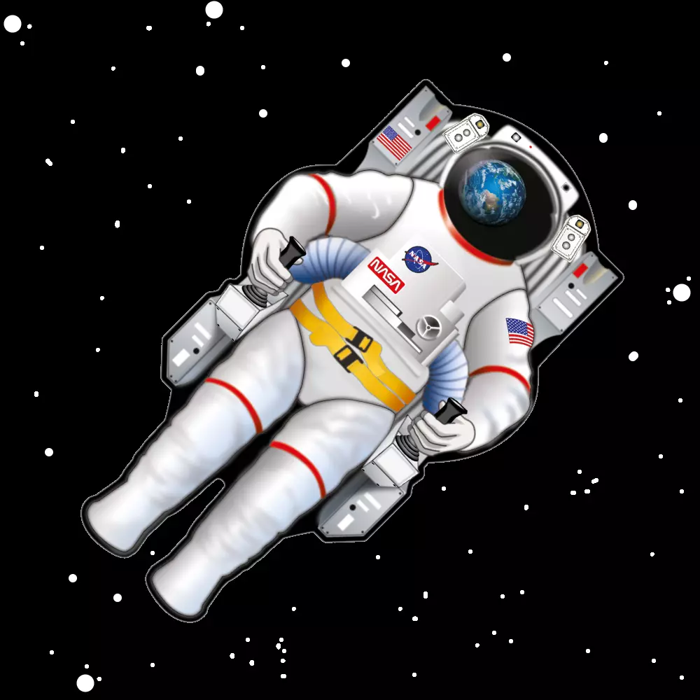 NASA Astronaut Nylon Kite 33 Inch Tall OuterSpace