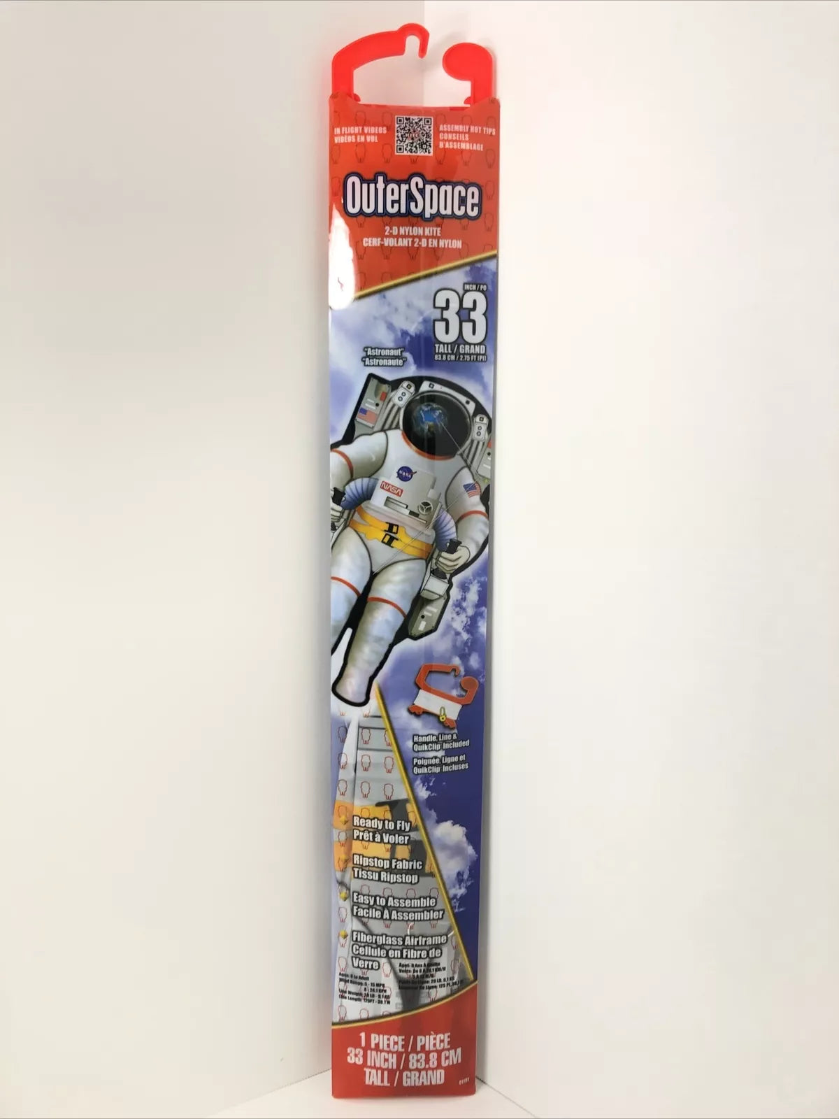 NASA Astronaut Nylon Kite 33 Inch Tall OuterSpace