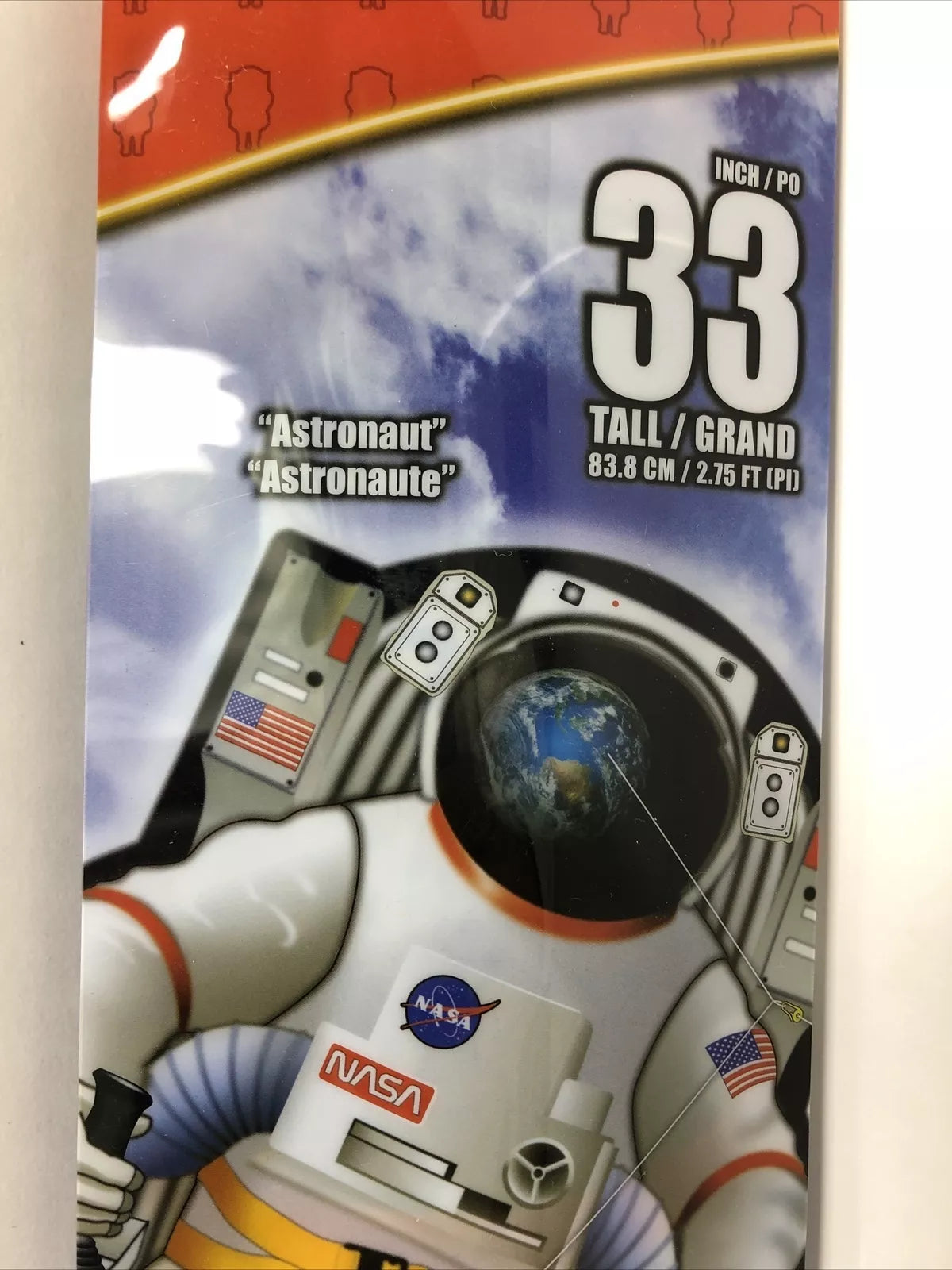 NASA Astronaut Nylon Kite 33 Inch Tall OuterSpace