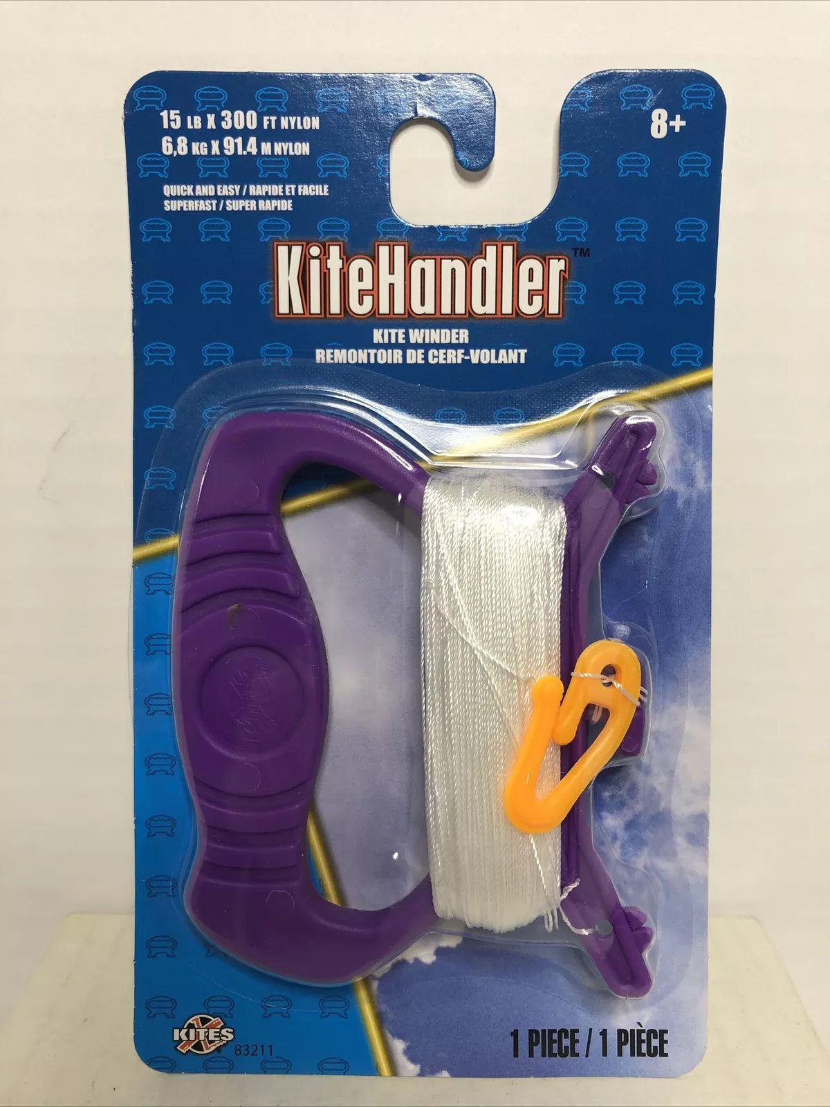 Kite Handle Line and Quik Clip 300 FT 15 LB Nylon