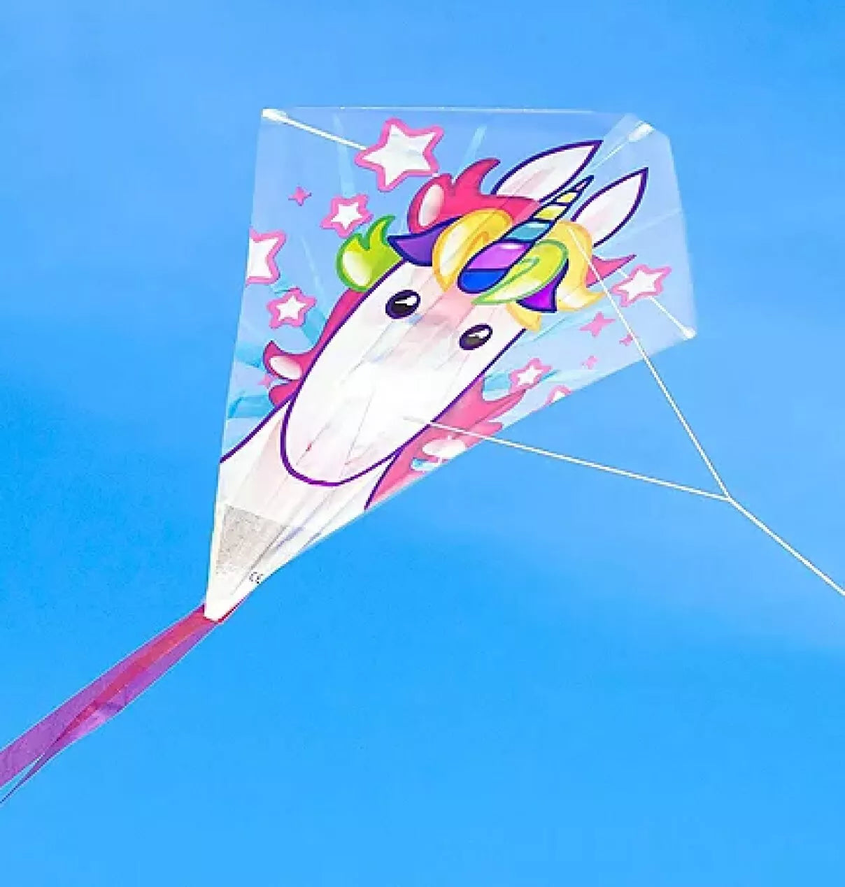Unicorn Kite 23 Inch Tall Transparent