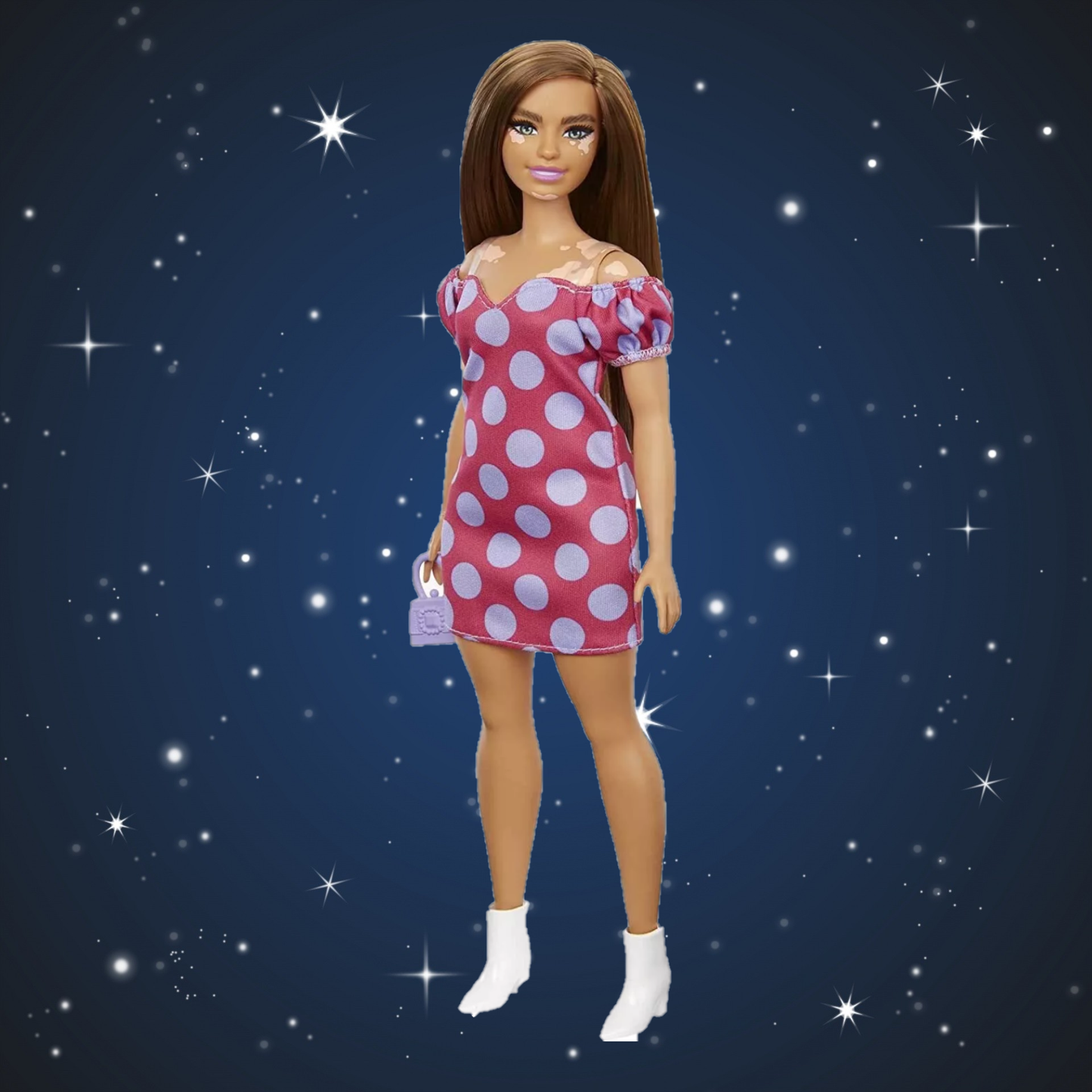 Barbie Fashionistas Doll Vitiligo Condition Polka Dot Dress