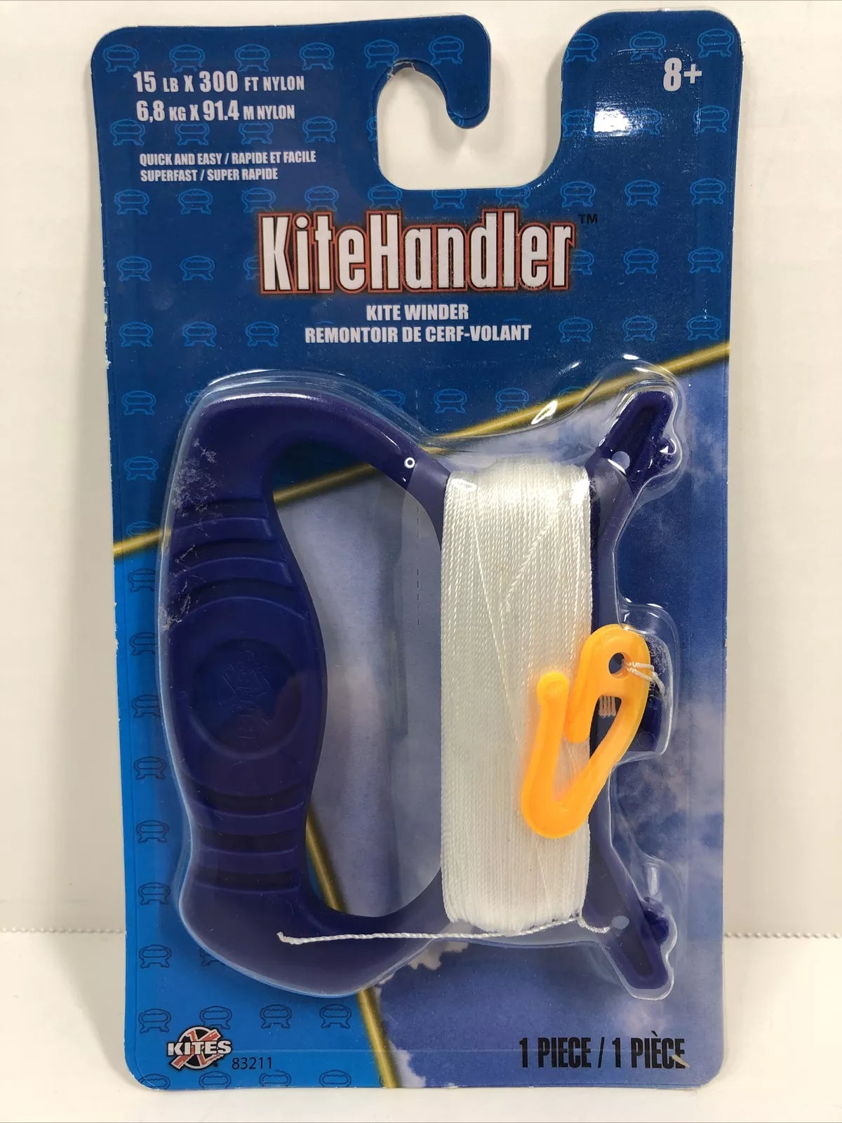 Kite Handle Line and Quik Clip 300 FT 15 LB Nylon