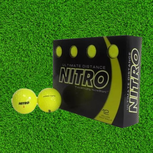 Nitro Ultimate Distance Golf Ball 12 Pack Yellow