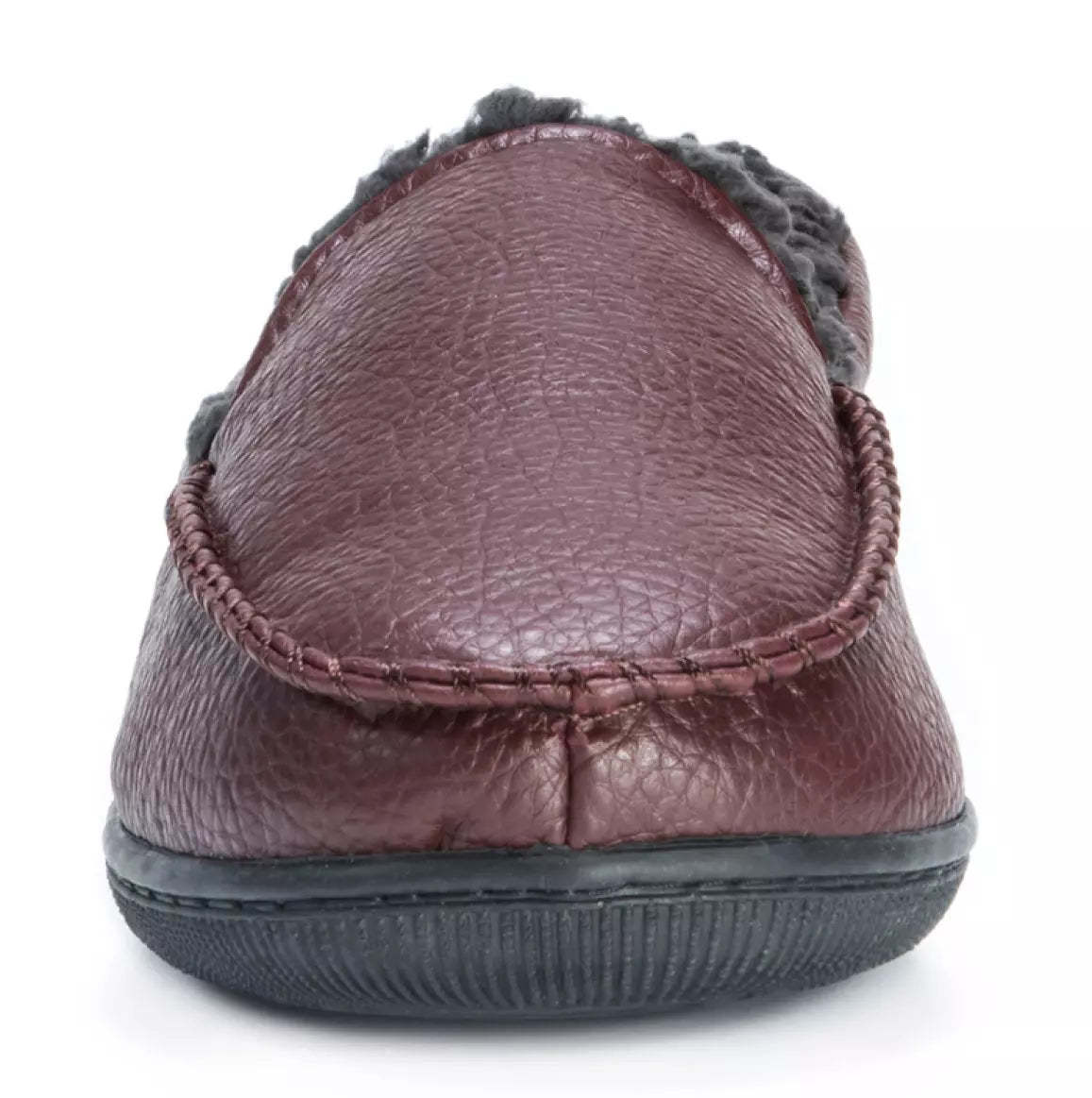 Muk Luks Men's Moccasin Slippers Brown Faux Leather