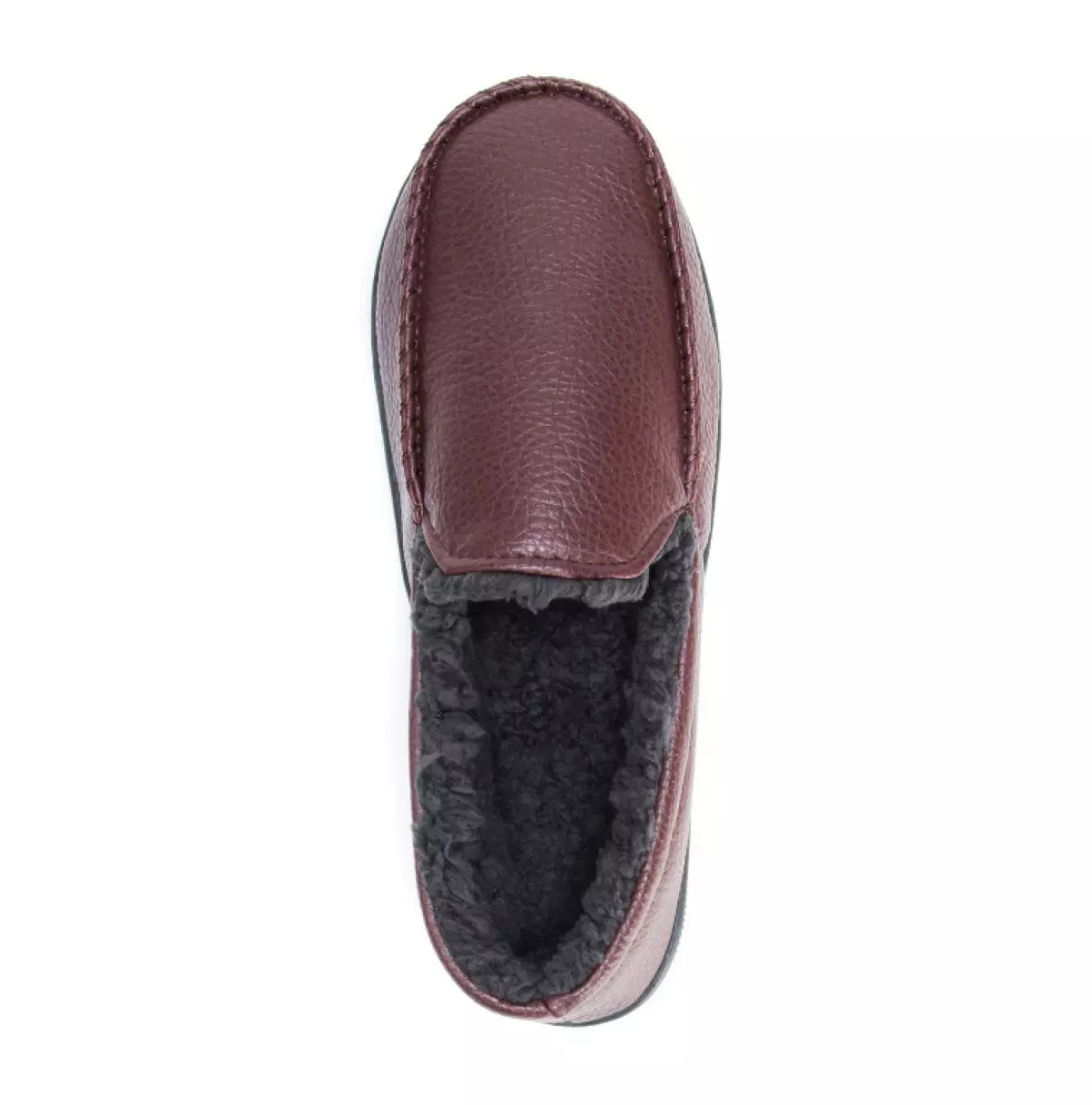 Muk Luks Men's Moccasin Slippers Brown Faux Leather