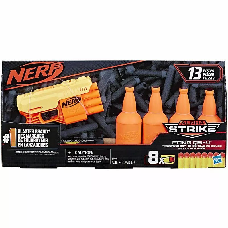 NERF Blaster Gun Alpha Strike FANG QS-4 Targeting 13 Piece Set