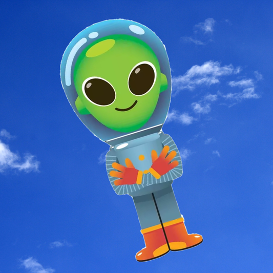 Alien Nylon Kite 39 Inch Tall OuterSpace