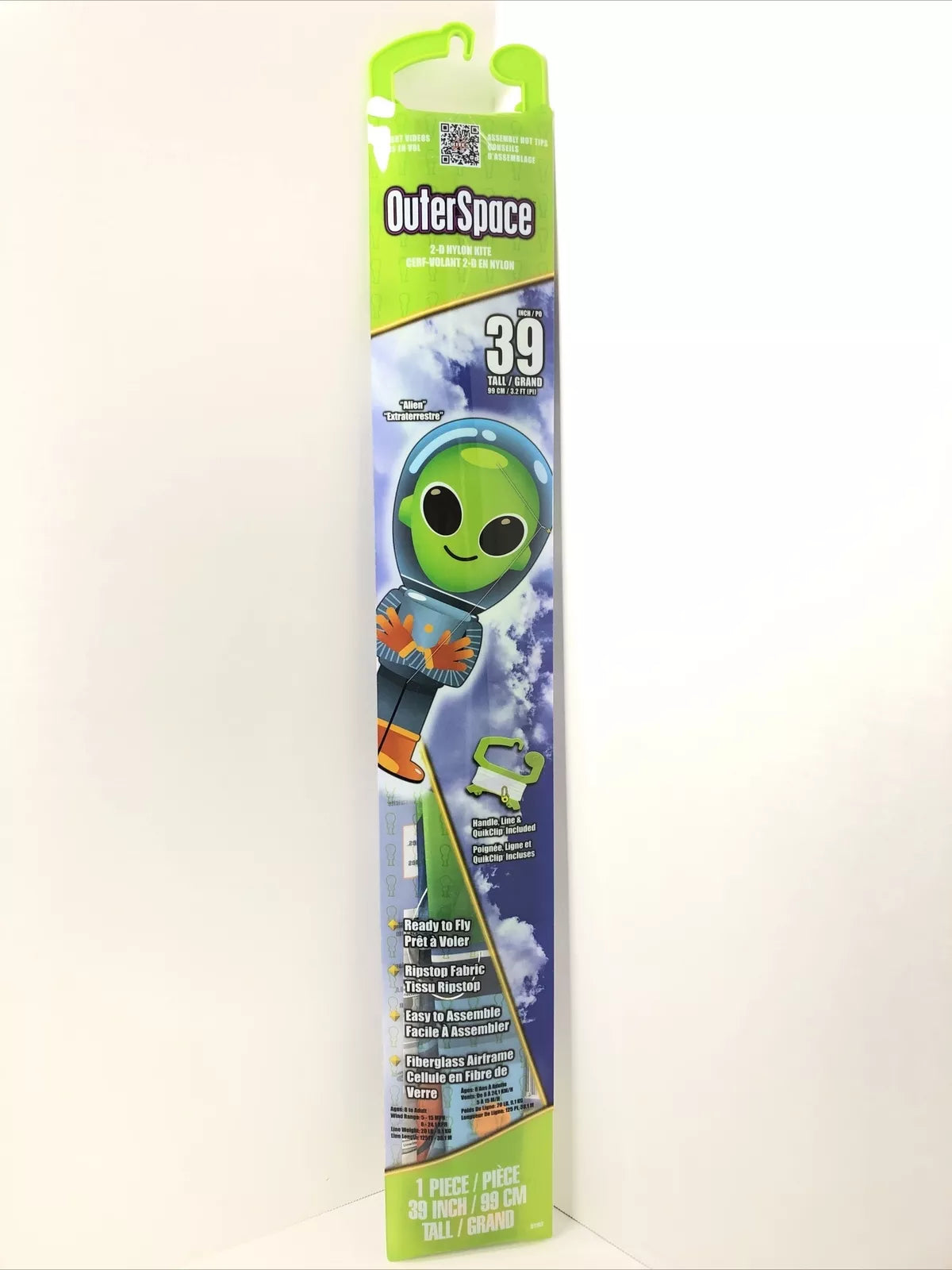 Alien Nylon Kite 39 Inch Tall OuterSpace