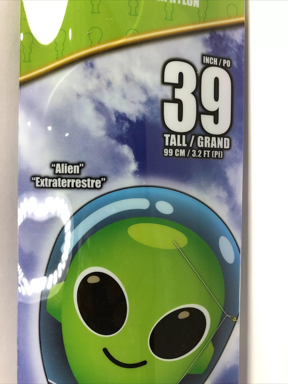 Alien Nylon Kite 39 Inch Tall OuterSpace