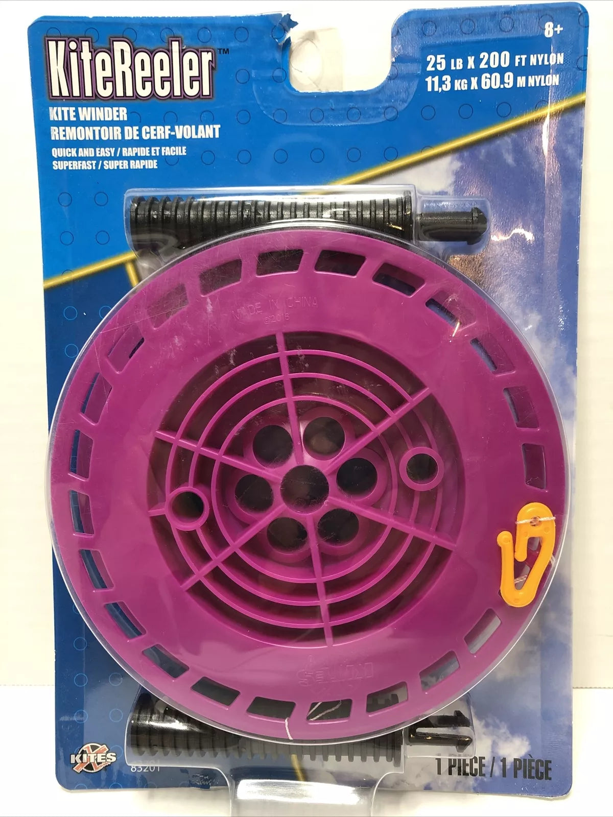 Kite Reel Line and Quik Clip 200 FT 25 LB Nylon