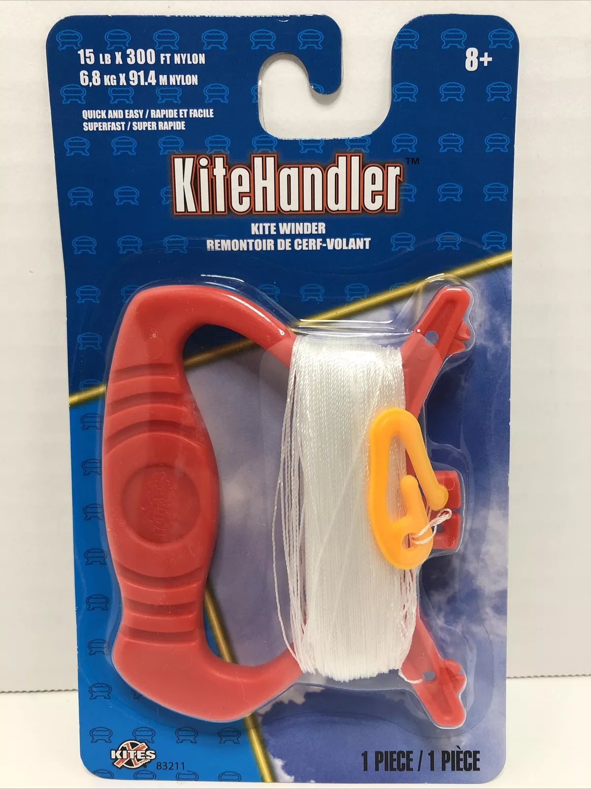 Kite Handle Line and Quik Clip 300 FT 15 LB Nylon