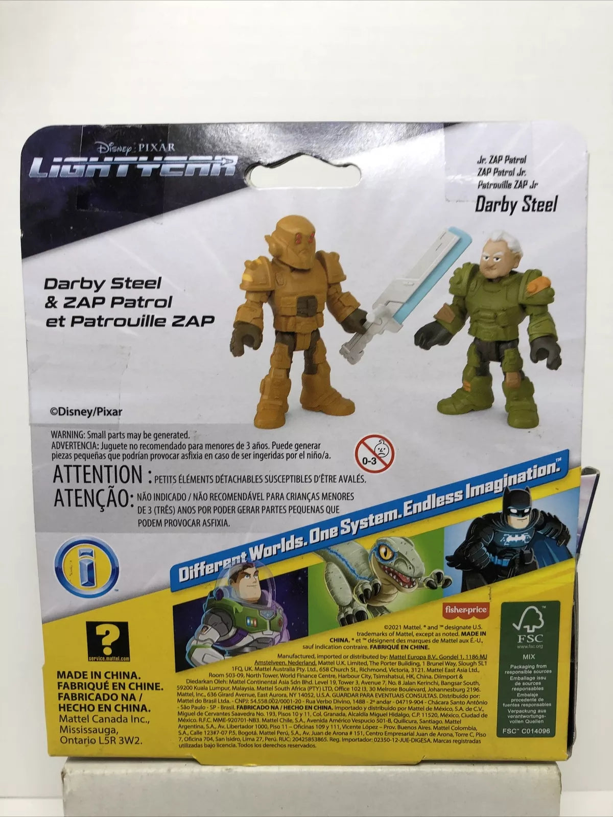 Buzz Lightyear Darby Steel and Zap Patrol Action Figures Fisher Price Imaginext Disney