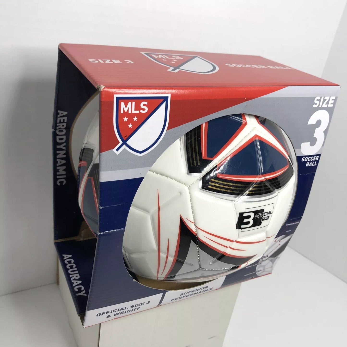 Franklin Soccer Ball Size 3 MLS All Weather Red White and Blue