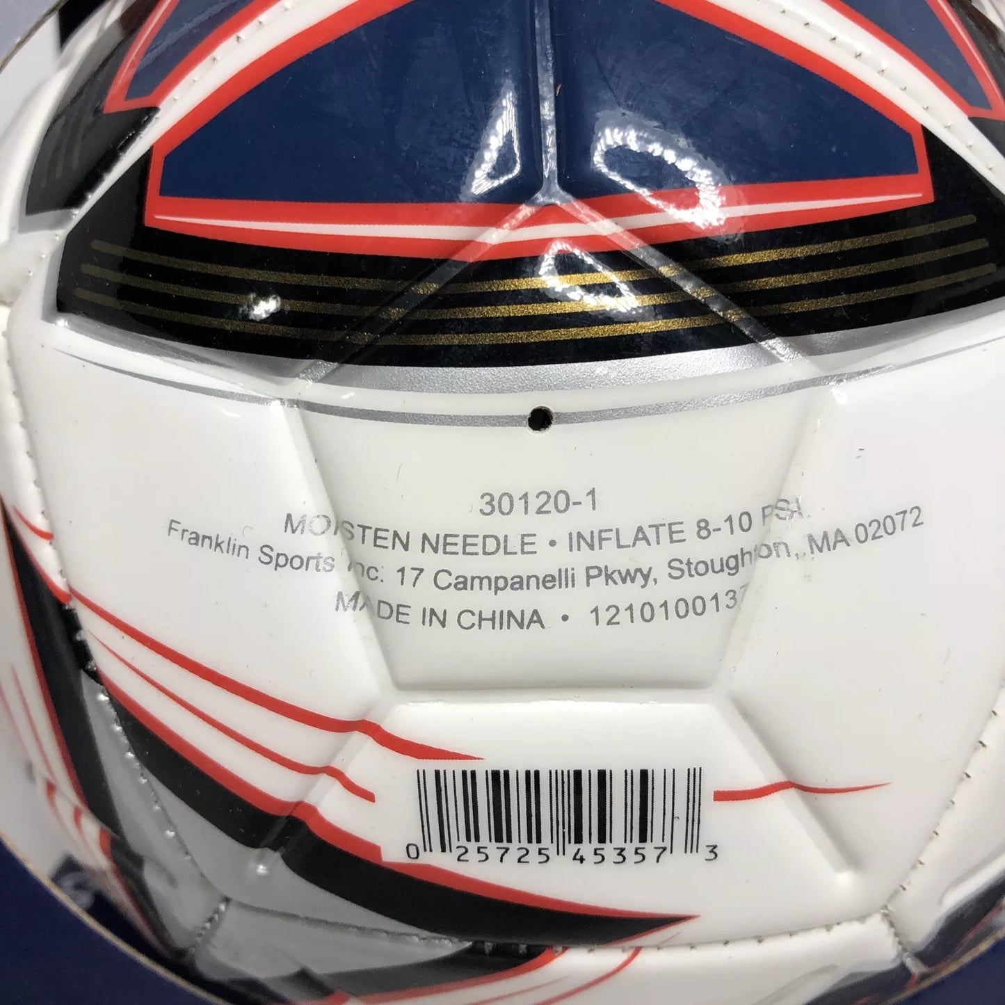 Franklin Soccer Ball Size 3 MLS All Weather Red White and Blue