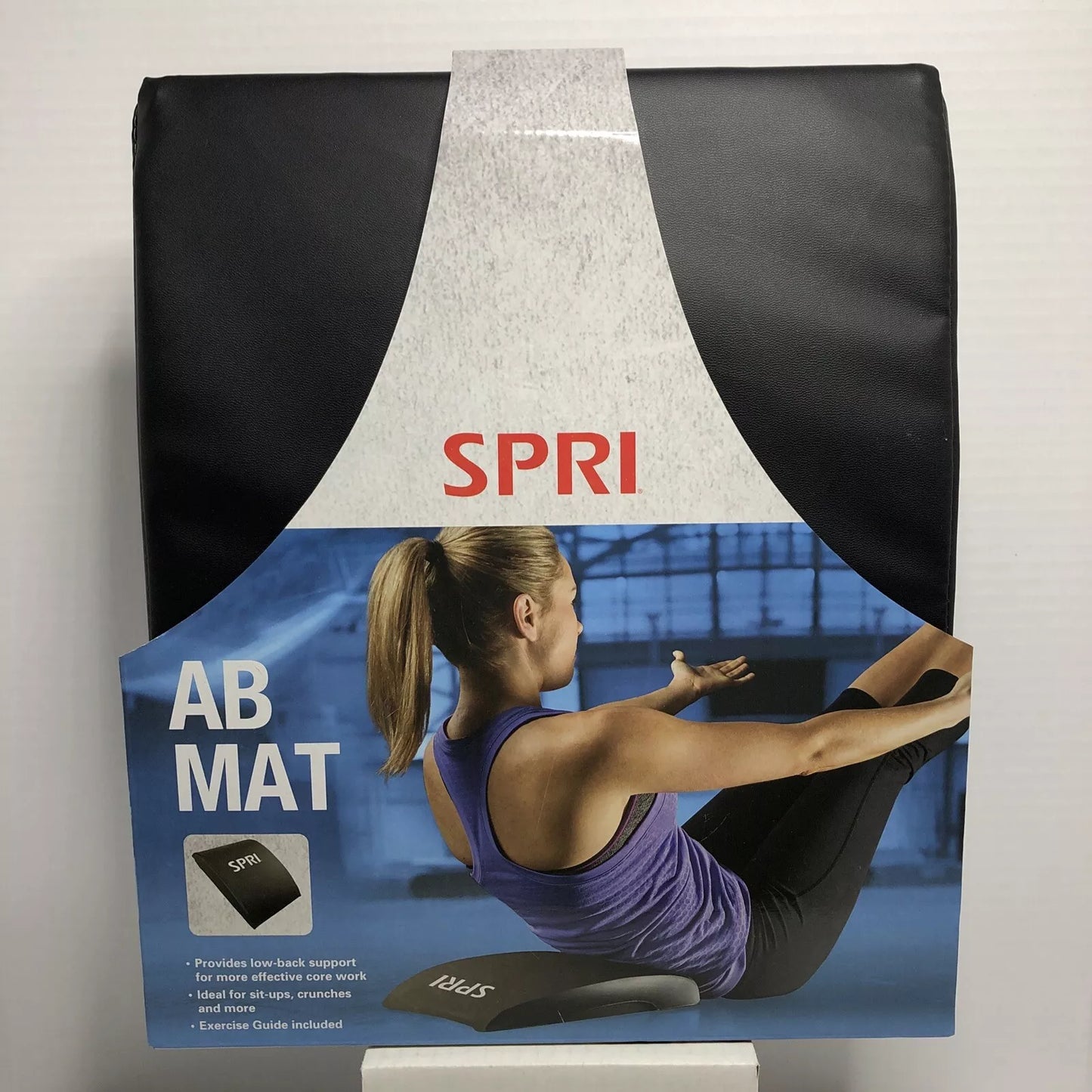 Ab Mat Low Back Ergonomic Support Foam Vinyl Pad with Exercise Guide SPRI