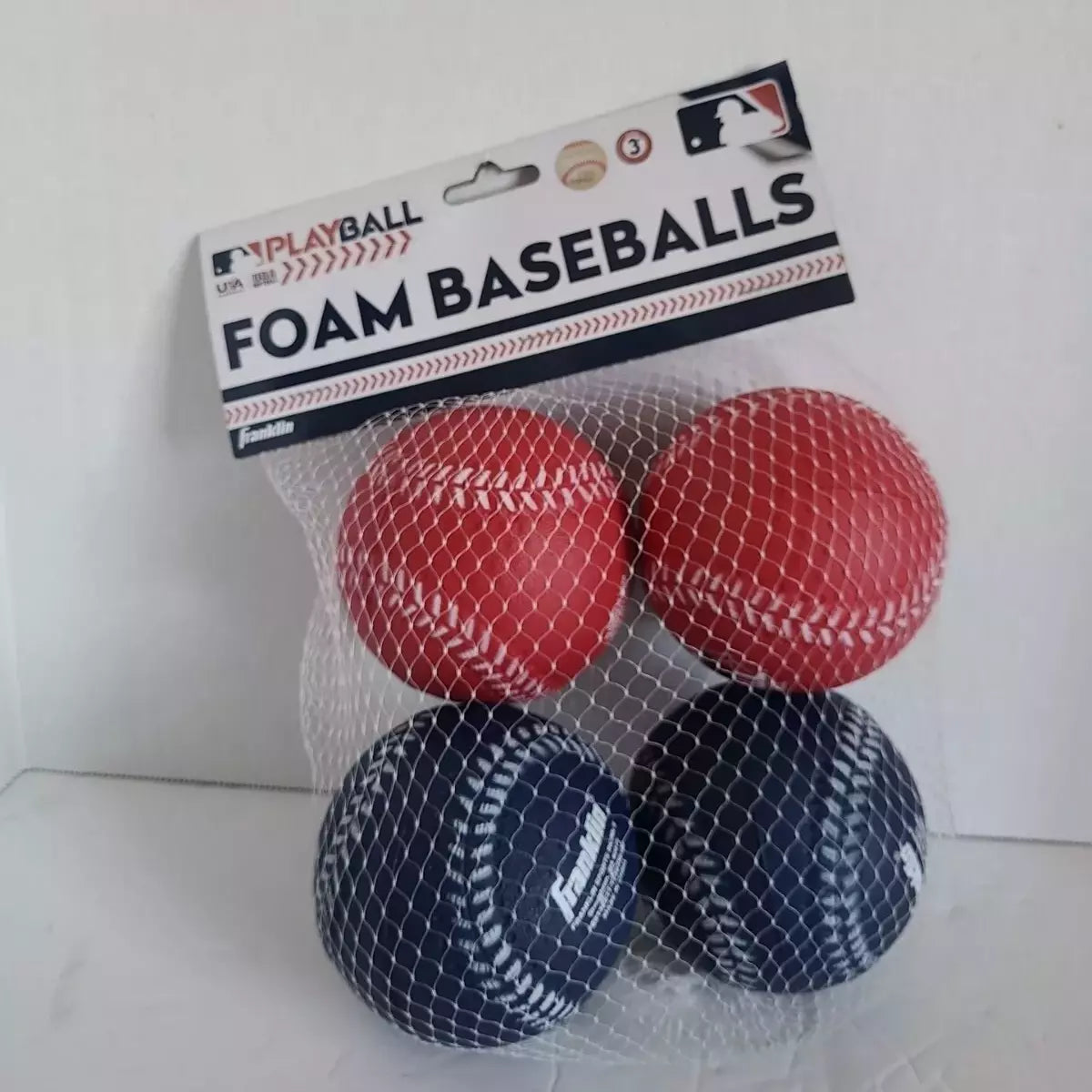 Franklin Sports MLB Playball Oversized Foam Baseballs 4 Pack