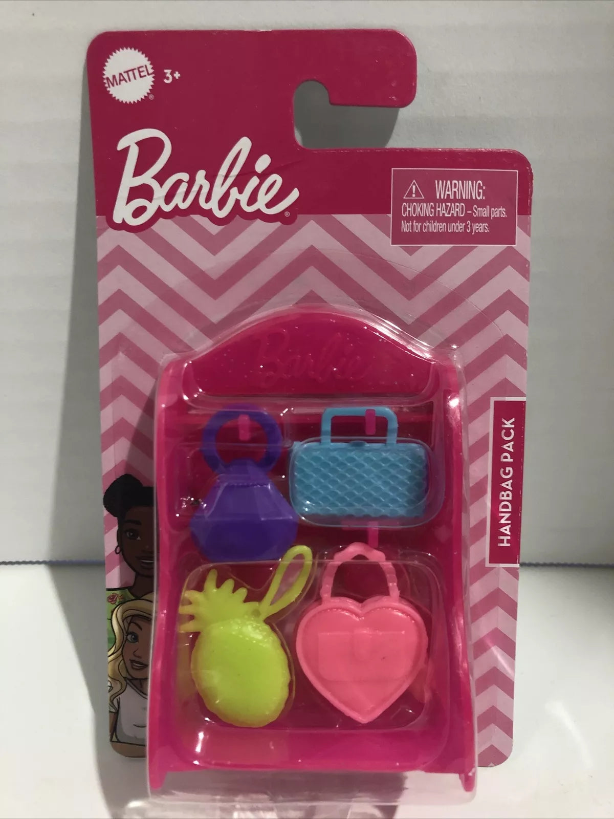 Barbie Handbag Pack 4 Purses with Rack Doll Accessories