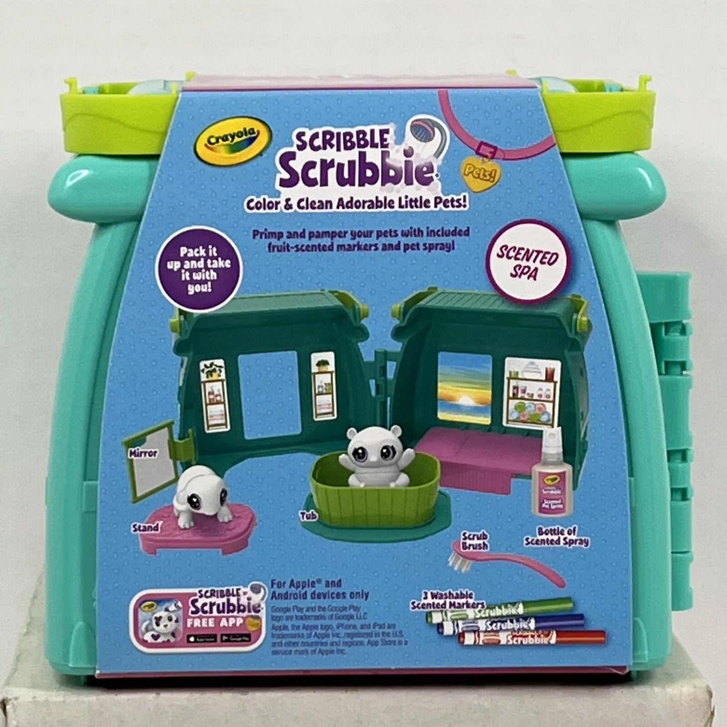 Scribble Scrubbie Pets Playset Color and Clean Scented Spa by Crayola