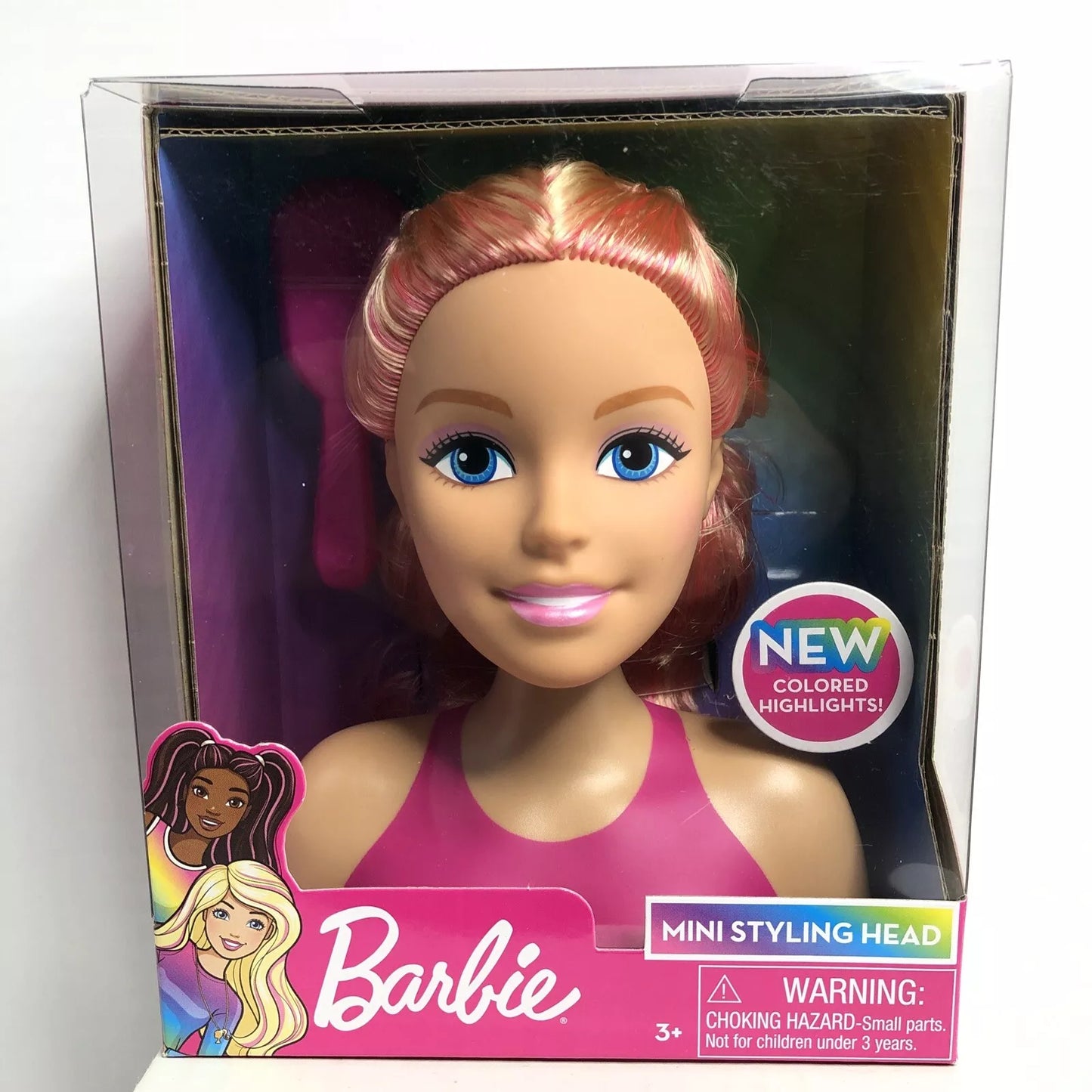 Barbie Mini Styling Head with Blonde Hair Highlights Brush