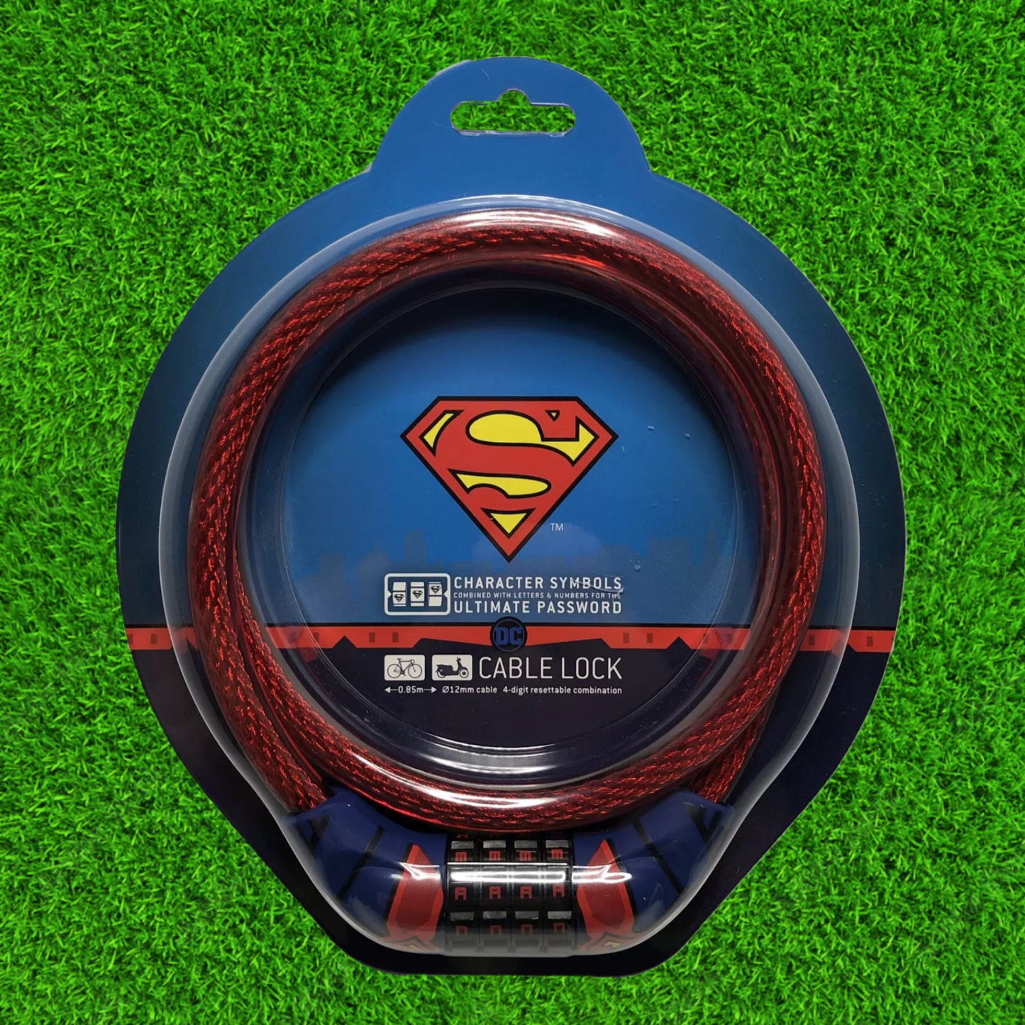 Superman Cable Lock for Bike or Scooter