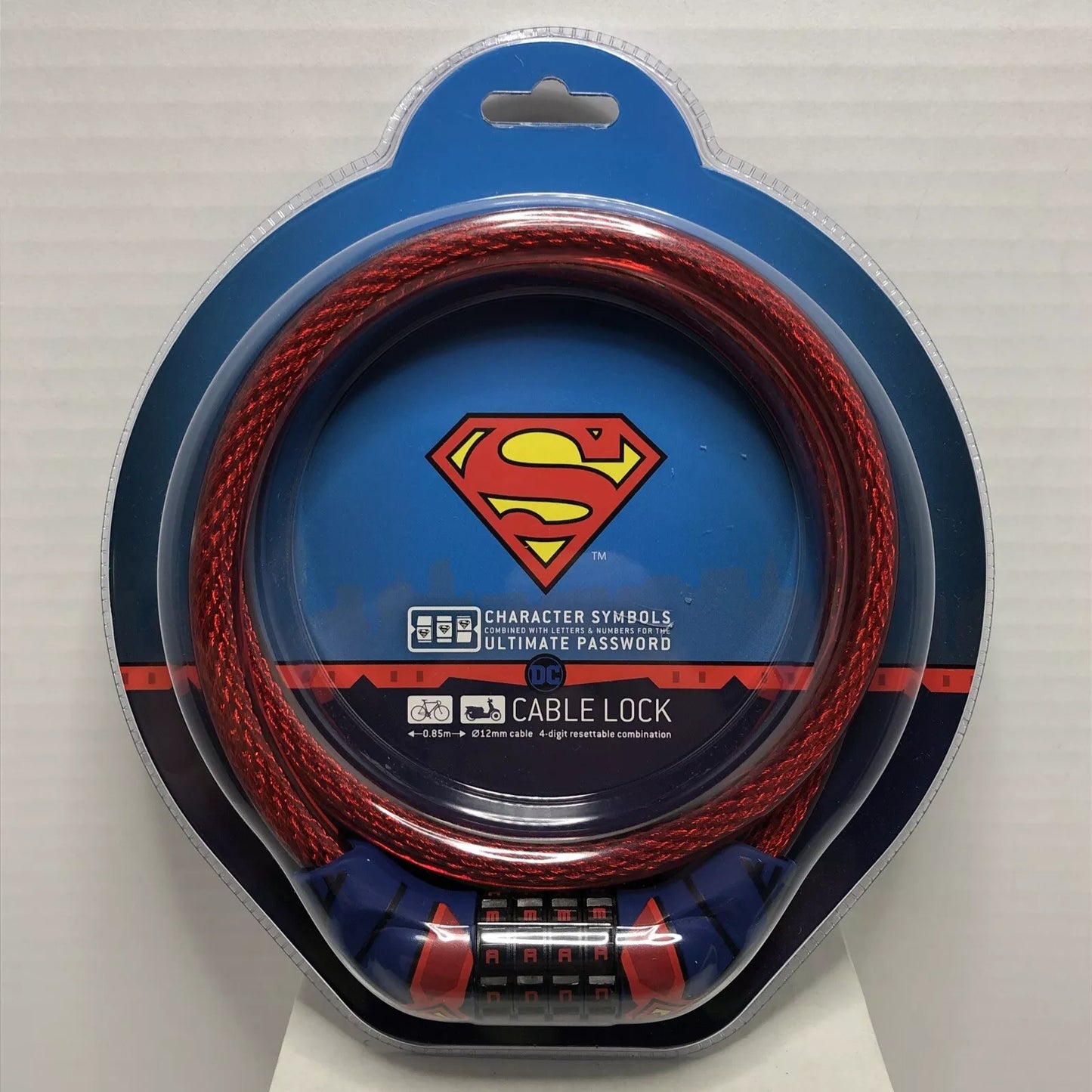 Superman Cable Lock for Bike or Scooter