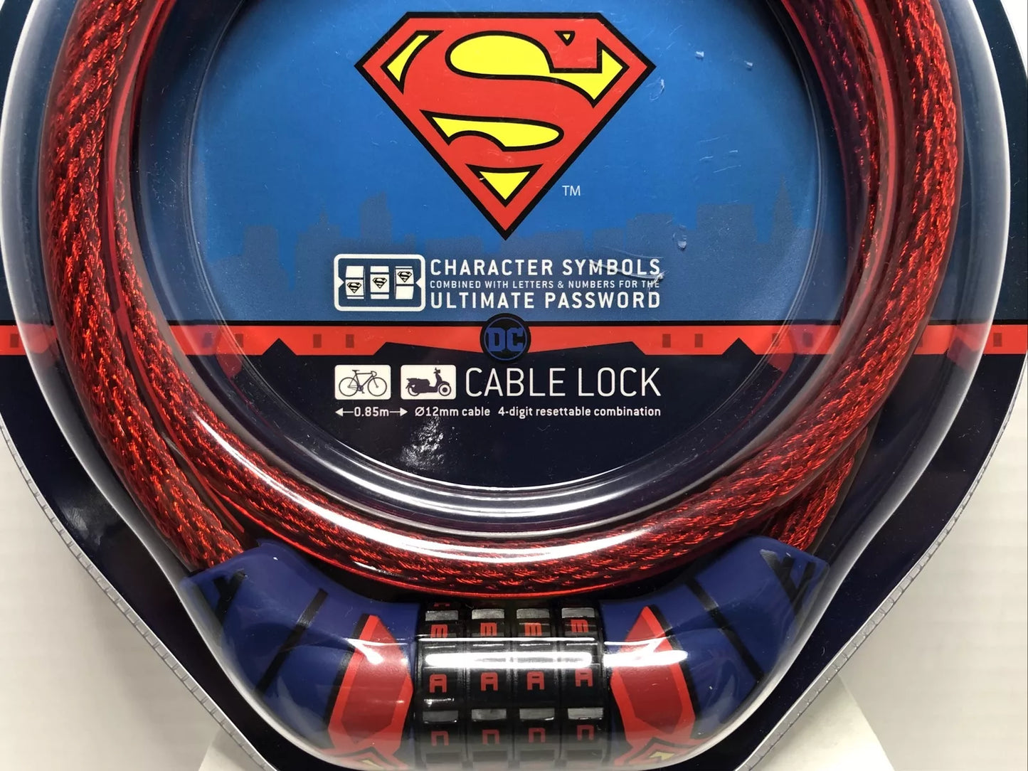 Superman Cable Lock for Bike or Scooter